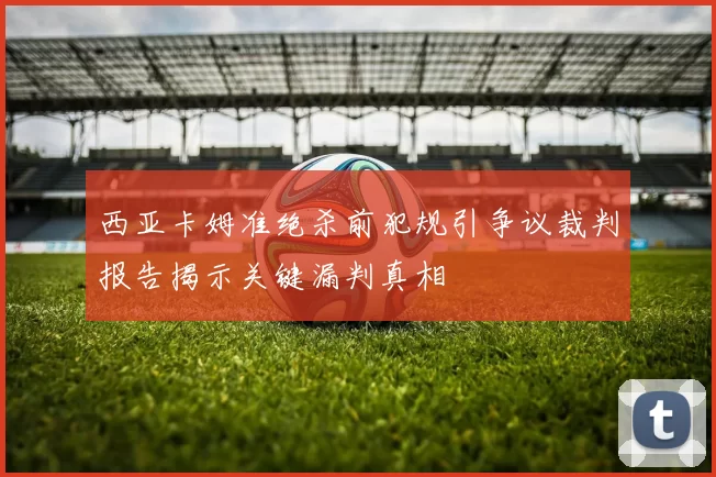 西亚卡姆准绝杀前犯规引争议裁判报告揭示关键漏判真相