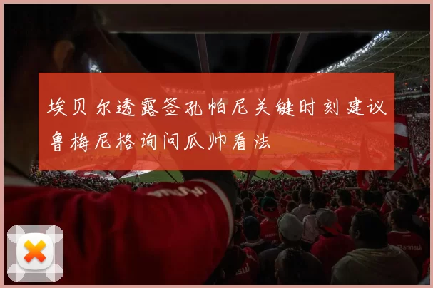 埃贝尔透露签孔帕尼关键时刻建议鲁梅尼格询问瓜帅看法